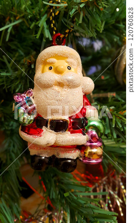 Toy of Santa Claus on the Christmas tree 120760828
