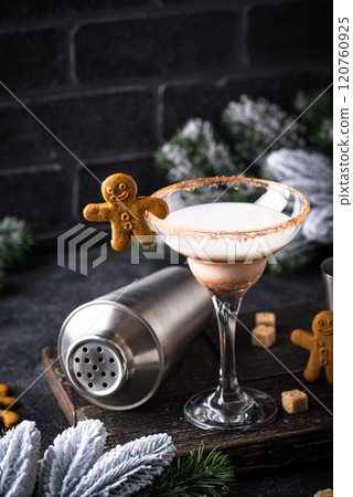 Christmas winter creamy cocktail eggnog Christmas winter creamy cocktail eggnog 120760925