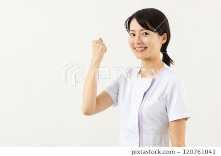 護士握拳姿勢 02 護士握拳姿勢 02 120761041