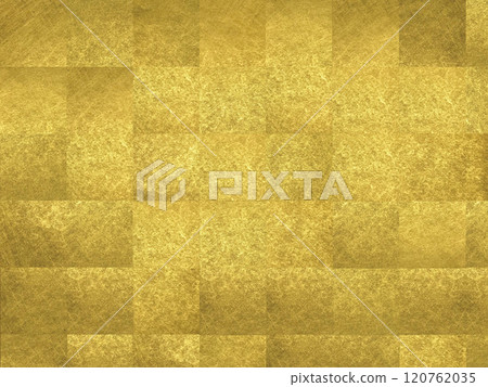 Textured gold washi paper material. Checkered pattern. Gold leaf look. Textured gold washi paper material. Checkered pattern. Gold leaf look. 120762035