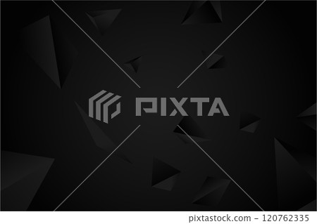 Abstract geometric figures black background seamless mosaic and low polygon triangle texture wallpaper 120762335