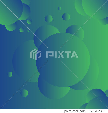 Abstract geometric background with bubble shapes on fluid gradient Shiny design template 120762336