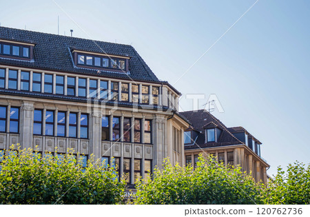 Residential area in the city. Office building. Residential area in the city. Office building. 120762736