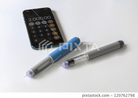 Insulin injection pen or insulin cartridge pen for diabetics. 120762798