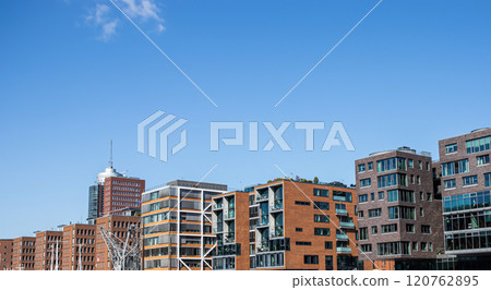 Residential area in the city. Office building. Residential area in the city. Office building. 120762895