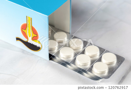 Gaviscon - pack of pills for stomach problems and heartburn. 120762917