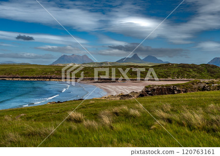 Atlantic Coast With Achnahaird Beach Near Brae Of Achnahaird In The Highlands Of Scotland, UK 120763161
