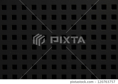 Metal Grid Pattern with Square Holes Metal Grid Pattern with Square Holes 120763757