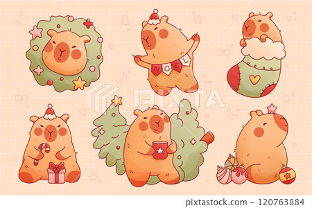 Cute New Year characters. Cute New Year characters. 120763884