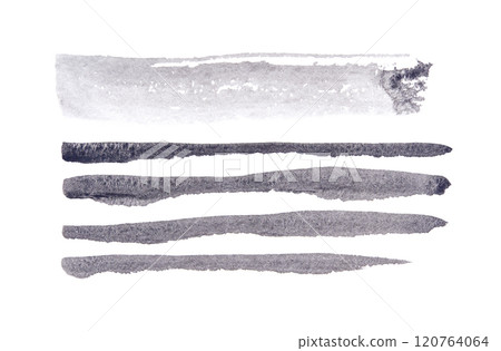 Monochrome watercolor brush stroke set on white background for design and artist Monochrome watercolor brush stroke set on white background for design and artist 120764064