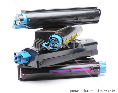 Four color laser printer toner cartridges 120764216