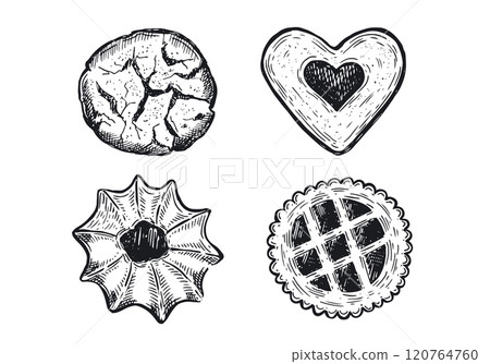 gingerbread, sketch, vector 120764760