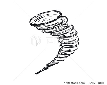 Hurricane hand drawn illustration, vector. Hurricane hand drawn illustration, vector. 120764801