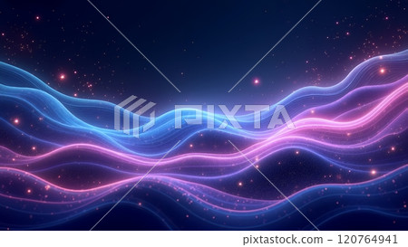 Red and blue wavy texture material 120764941