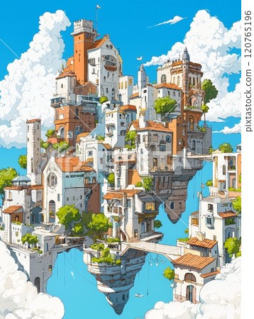 City above the clouds 120765196