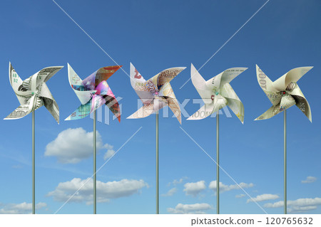 Money toy windmills 120765632