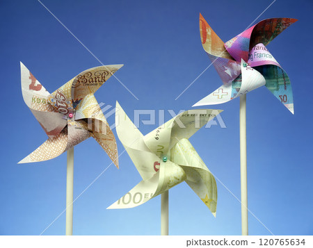Money toy windmills 120765634