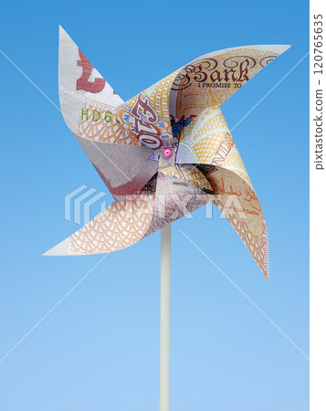 Money toy windmill 120765635