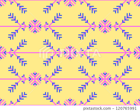 Snowflakes seamless pattern. Winter background with geometric snowflakes of different shapes. Christmas and New Year design for wrapper, banner, and poster. Vector illustration Snowflakes seamless pattern. Winter background with geometric snowflakes of different shapes. Christmas and New Year design for wrapper, banner, and poster. Vector illustration 120765991