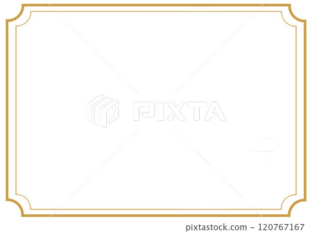 Blank Certificate Frame with Golden Border Blank Certificate Frame with Golden Border 120767167