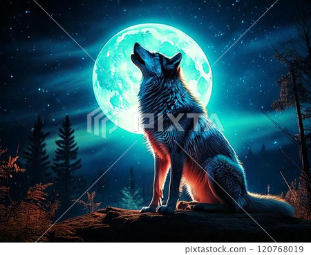 Wolf that sleeps barking 120768019
