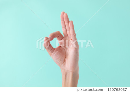 OK標誌綠幕（照片素材） 120768087