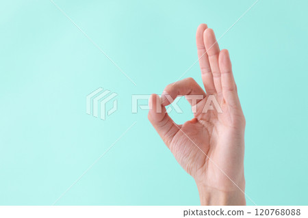 OK標誌綠幕（照片素材） 120768088