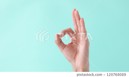 OK標誌綠幕(照片素材) OK標誌綠幕(照片素材) 120768089