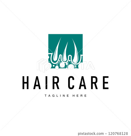 Hair care logo design simple hair skin care silhouette illustration vector template Hair care logo design simple hair skin care silhouette illustration vector template 120768128