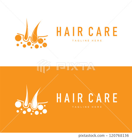 Hair care logo design simple hair skin care silhouette illustration vector template Hair care logo design simple hair skin care silhouette illustration vector template 120768136