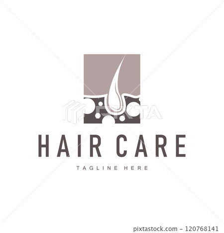 Hair care logo design simple hair skin care silhouette illustration vector template Hair care logo design simple hair skin care silhouette illustration vector template 120768141
