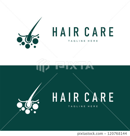 Hair care logo design simple hair skin care silhouette illustration vector template 120768144