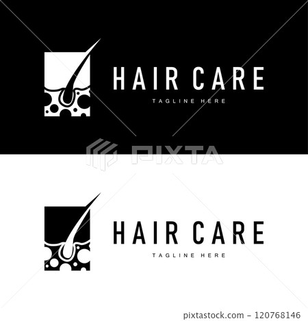 Hair care logo design simple hair skin care silhouette illustration vector template Hair care logo design simple hair skin care silhouette illustration vector template 120768146