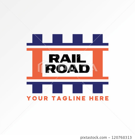 Logo design graphic concept creative premium vector stock image graphic word text Rail Road font steam train. Related transportaion steel construction Logo design graphic concept creative premium vector stock image graphic word text Rail Road font steam train. Related transportaion steel construction 120768313