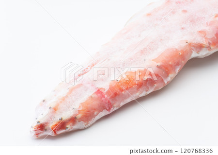 冷凍帝王蟹腿的特寫 120768336