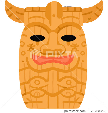 Legend Polynesia Mask Symbolism Wood Legend Polynesia Mask Symbolism Wood 120768352