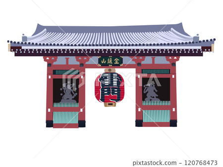Illustration of Sensoji Temple Kaminarimon Illustration of Sensoji Temple Kaminarimon 120768473