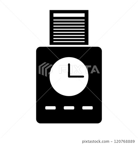 Time Card Silhouette 120768889