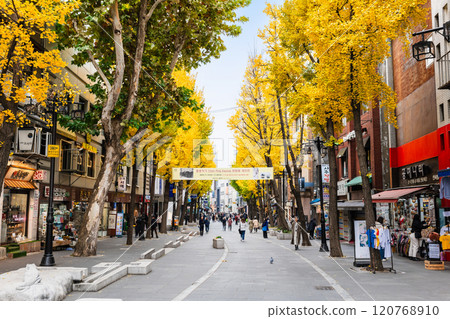 秋天的首爾仁寺洞大街 秋天的首爾仁寺洞大街 120768910