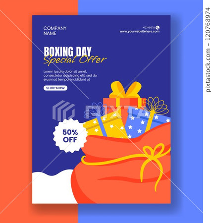 Boxing Day Promotion Templates with Flat Vertical Poster Hand Drawn Illustrations Boxing Day Promotion Templates with Flat Vertical Poster Hand Drawn Illustrations 120768974