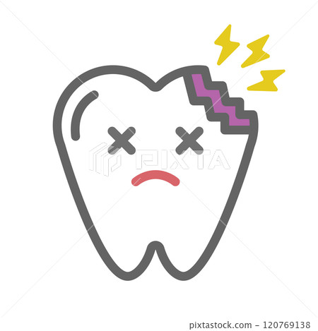 一顆腐朽的牙的例證 120769138