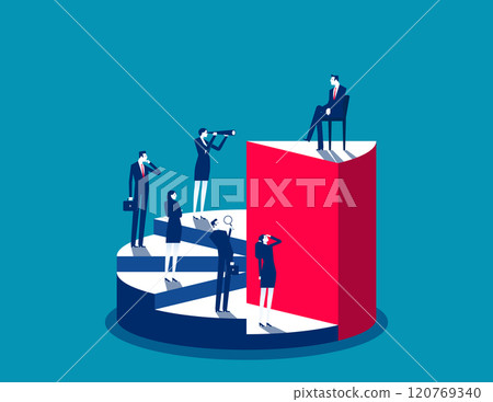 Leadership and challenge. Business financial occupation vector flat style Leadership and challenge. Business financial occupation vector flat style 120769340