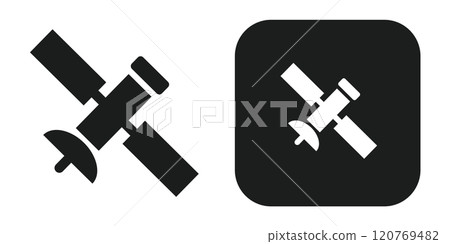 Icons representing satellites and GPS 120769482