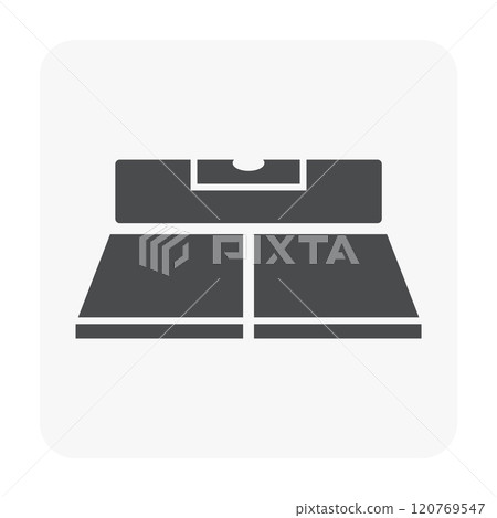 Tile floor construction or renovation vector icon, black silhouette style. 120769547