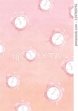 vintage clock on pink background 120769792