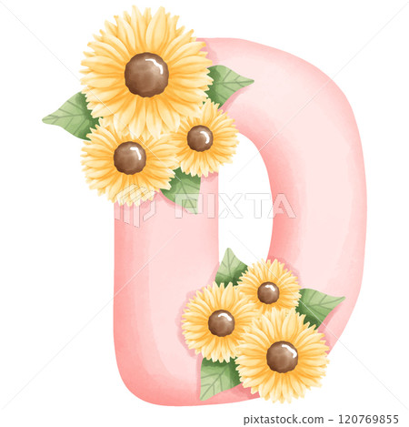 vector illustration of floral bouquet in vase 120769855
