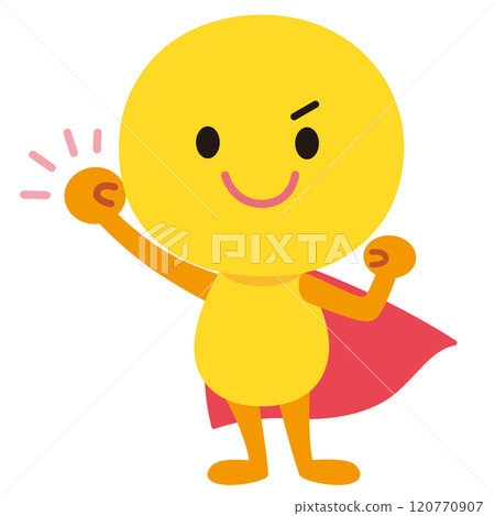 Character facial expression pose yellow cell fighting 120770907