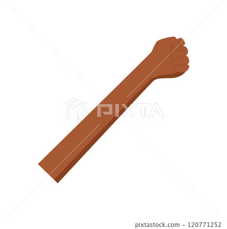 Human fist power symbol, character show up protest gesture, man holding support fist, person hold strength arm, right activist holds solidarity symbol, human raise revolution sign, 120771252
