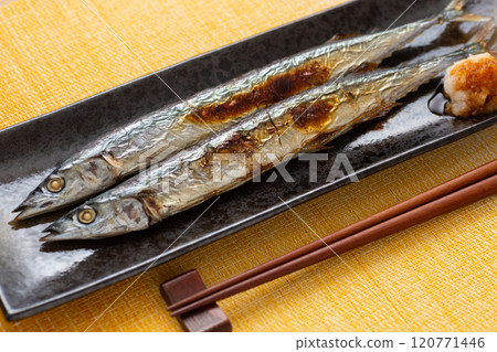 鹽烤秋刀魚 鹽烤秋刀魚 120771446