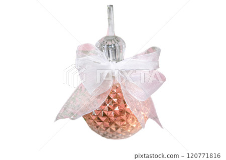 PNG, Cosmetics, new year. perfume with Christmas toys, isolated on white background. 120771816